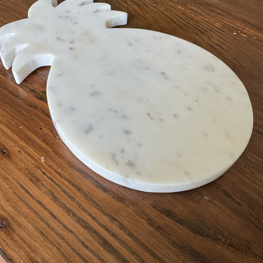 White Marble Pineapple Shaped Serving or Cutting Board